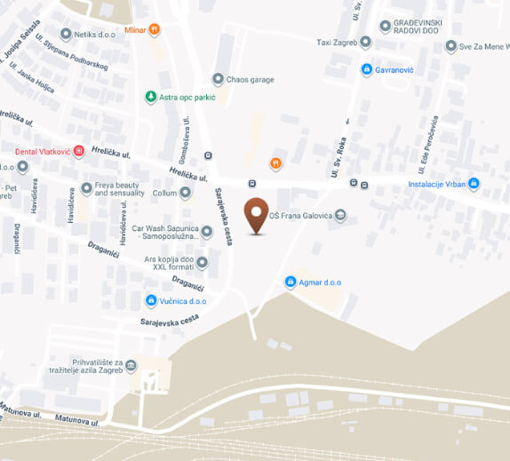 Karta lokacije novogradnje projekta Dugave